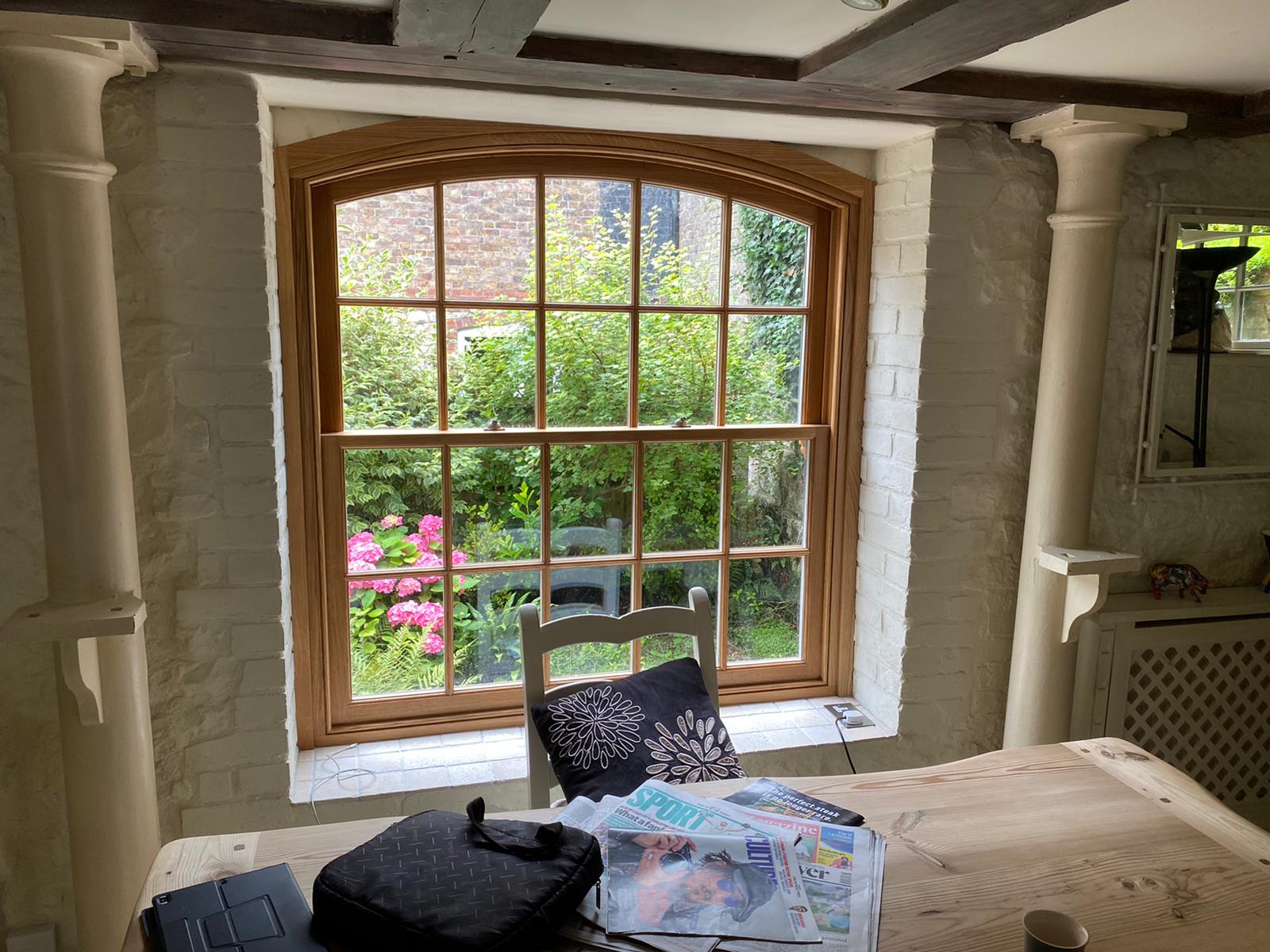 Solid Oak Box Sash Windows